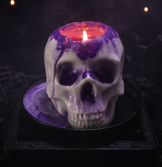 Large Skull Candle