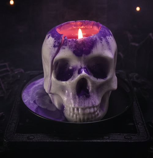 Large Skull Candle