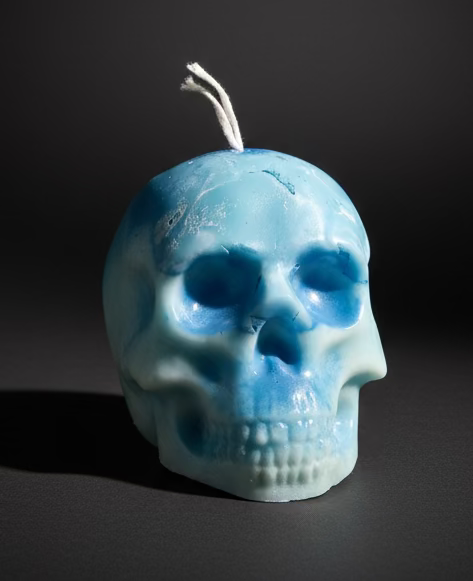 Large Skull Candle